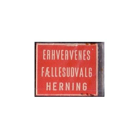 Frimærkepenge 1 Øre "Erhvervenes Fællesudvalg Herning" Rød