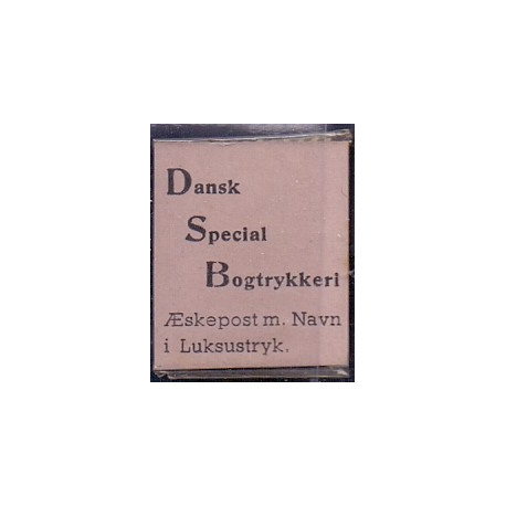 Frimærkepenge 1 Øre "Dansk Special Bogtrykkeri" 