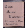 Frimærkepenge 1 Øre "Dansk Special Bogtrykkeri" 