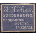 Frimærkepenge 1 Øre "J. H. Hock Sønderborg" Blå