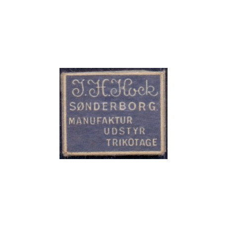 Frimærkepenge 1 Øre "J. H. Hock Sønderborg" Blå