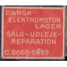 Frimærkepenge 1 Øre "Dansk  Elektromotorlager" Rød