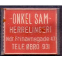 Frimærkepenge 1 Øre " Onkel Sam Herrelingeri" Rød