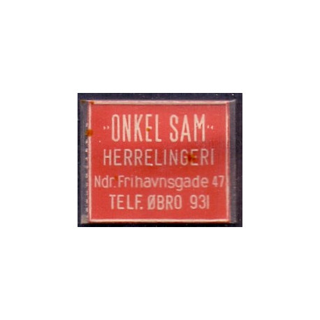 Frimærkepenge 1 Øre " Onkel Sam Herrelingeri" Rød