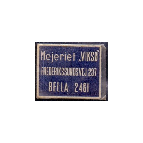 Frimærkepenge 1 Øre "Mejeriet VIKSØ" Blå