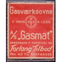 Frimærkepenge 1 Øre "Gasværksovne GASMAT" Rød