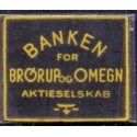 Frimærkepenge 1 Øre "BANKEN for Brørup og Omegn" Gul/sort