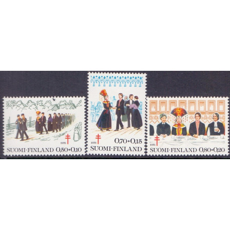 Finland. 1976. Tuberkulose. AFA nr. 797-99 **     , postfrisk stemplet