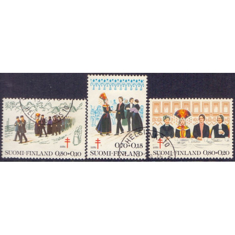 Finland. 1976. Tuberkulose. AFA nr. 797-99 **     , postfrisk stemplet