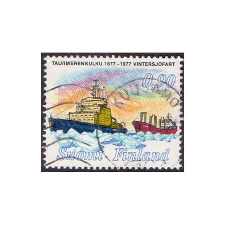 Finland. 1977. Vintersøfart og Kernekraft. AFA nr. 812-13 **    , postfrisk stemplet