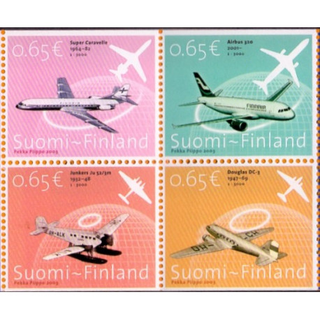 Finland. 2003. Fly, sammentryk. AFA nr. 1630-33 **       , postfrisk stemplet