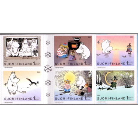 Finland. 2003. Mumitroldene, sammentryk. AFA nr. 1638-43 **      , postfrisk stemplet