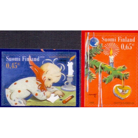 Finland. 2004. Julefrimærker. AFA nr. 1714-15  **       , postfrisk stemplet
