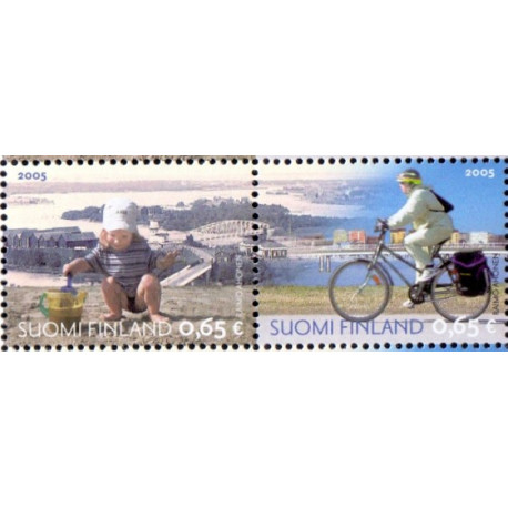 Finland. 2005. Oulu, parstykke. AFA nr. 1721-22  **       , postfrisk stemplet