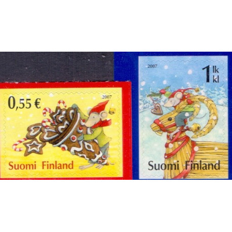 Finland. 2007. Julefrimærker. AFA nr. 1858-59 **              ,       postfrisk stemplet