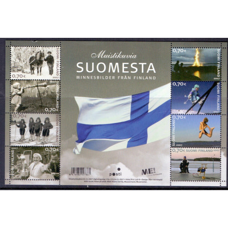 Finland. 2007. Erindringsbilleder fra Finland, miniark. AFA nr. 1868 **              ,       postfrisk stemplet