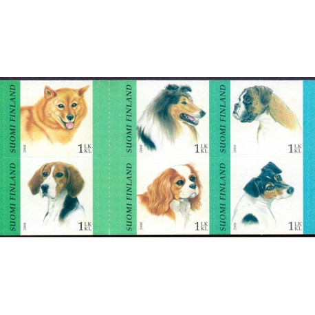 Finland. 2008. Hunderacer, sammentryk. AFA nr. 1927-32 **          ,       postfrisk stemplet