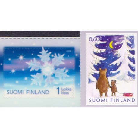 Finland. 2008. Frostnat og Julegran. AFA nr. 1937-38 **          ,       postfrisk stemplet