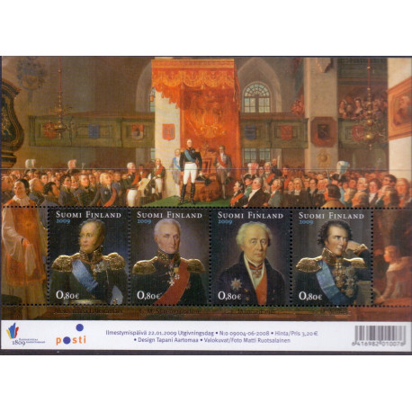 Finland. 2009. 1809 Nationen vokser frem, miniark. AFA nr. 1957 **          ,       postfrisk stemplet