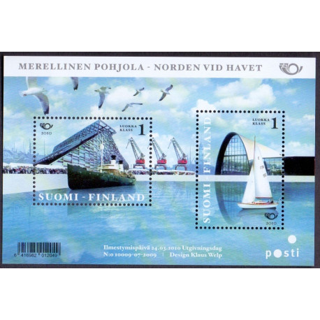 Finland. 2010. Norden ved havet, miniark. AFA nr. 2039 **     ,       postfrisk stemplet