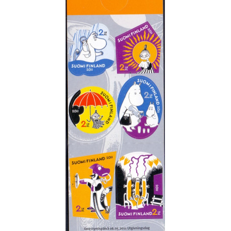 Finland. 2011. Mumifrimærker, hæfteblok. AFA nr. 2124-29 **   , stemplet postfrisk