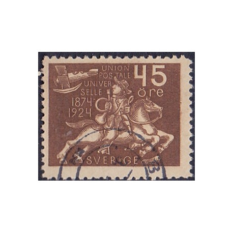 Sverige. 1924. Verdenspostforeningen, 45 Øre, AFA nr. 182 **  postfrisk stemplet FDC st,