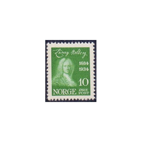 Norge. 1934. Ludvig Holbergs fødsel. 10 Øre. AFA nr. 167 ** st. stemplet postfrisk