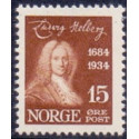 Norge. 1934. Ludvig Holbergs fødsel. 15 Øre. AFA nr. 168 ** st. stemplet postfrisk