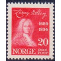 Norge. 1934. Ludvig Holbergs fødsel. 20 Øre. AFA nr. 169 ** st. stemplet postfrisk