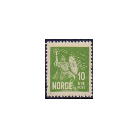 Norge. 1930. Olav den Hellige. 10 Øre. AFA nr. 155 **  st. stemplet postfrisk