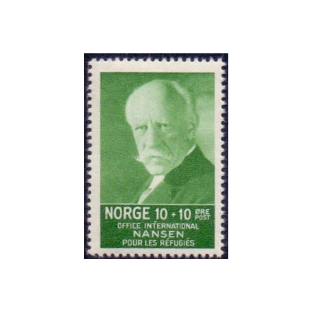 Norge. 1936. Nansen I 10+10 Øre. AFA nr. 172 ** st. stemplet postfrisk