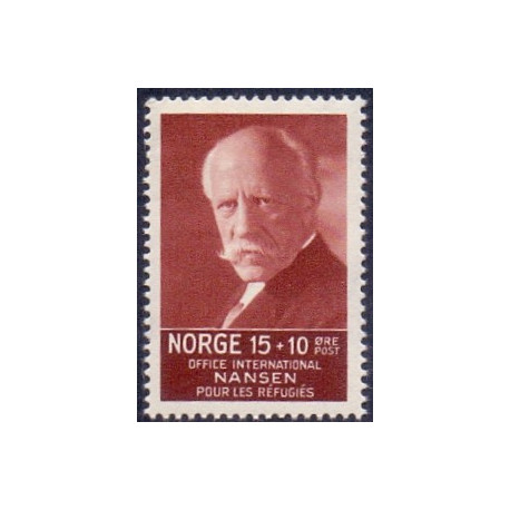 Norge. 1936. Nansen I 15+10 Øre. AFA nr. 173 ** st. stemplet postfrisk