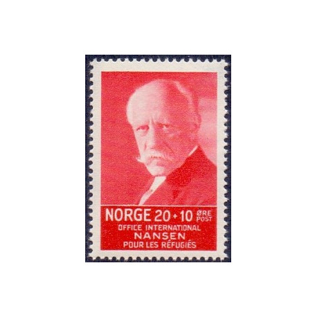 Norge. 1936. Nansen I.  20+10 Øre. AFA nr. 174 ** stemplet postfrisk