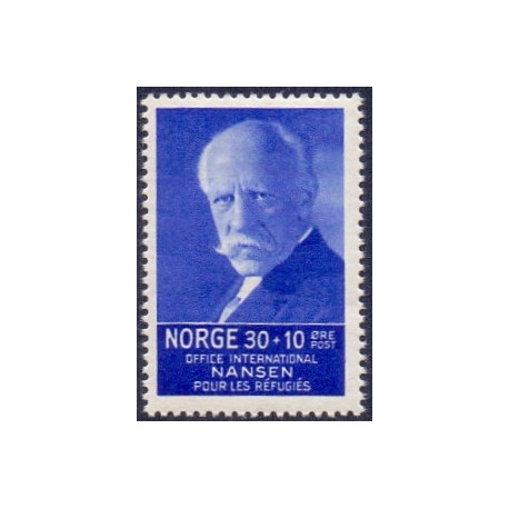 Norge. 1936. Nansen I.  30+10 Øre. AFA nr. 175 ** stemplet postfrisk