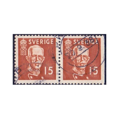 Sverige. 1938, Kong Gustav V. 80 År. AFA nr. 256B & 256Ch **   postfrisk stemplet FDC st,