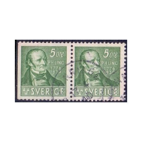 Sverige. 1939. P.H. Ling, 5 Øre, AFA 258Cv & 258B **  postfrisk stemplet FDC st,