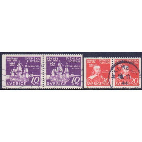 Sverige. 1944. Svenska flottan, AFA nr. 312Cv-313Ch ** (2)   postfrisk stemplet FDC st,