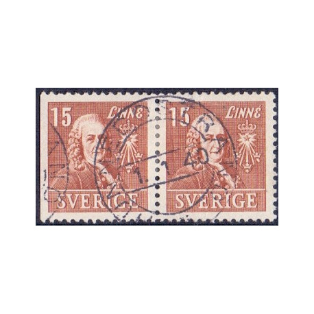 Sverige. 1939. Linné 15 Øre. AFA 261Cv & 261B **  postfrisk stemplet FDC st,