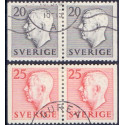 Sverige. 1952. Farve og suppleringsværdier, AFA nr. 375Cv-376Ch ** (2)   postfrisk stemplet FDC st,