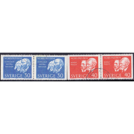 Sverige. 1964. Nobelpristagere 1904. AFA nr. 535Cv-536Ch ** (2)     postfrisk stemplet FDC st,