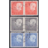 Sverige. 1961. Kong Gustav komplet sæt i parstykker. AFA 474Cv-76Ch ** postfrisk stemplet FDC st,