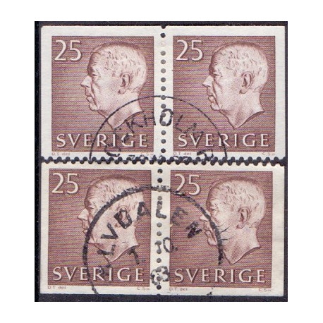 Sverige. 1961. Suppleringsværdier, i 2 vandret par. AFA nr. 485 Dvo/Dhn  **  postfrisk stemplet FDC st,