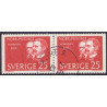 Sverige. 1962. Nobelpristager 1902, i vandret par. AFA nr. 506Cv/Ch **  postfrisk stemplet FDC st,
