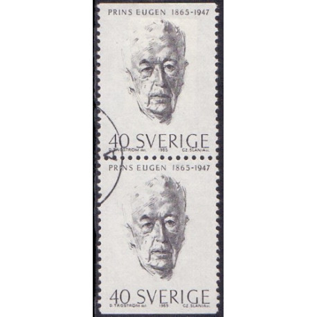 Sverige. 1965. Prins Eugen. 40 Øre-1 kr.  AFA nr. 542-43 **     postfrisk stemplet FDC st,