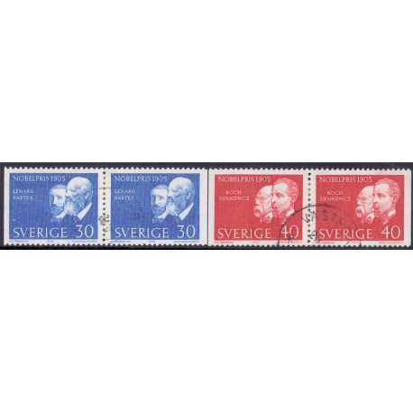 Sverige. 1965. Nobelpristager 1905. AFA nr. 548Cv-549ch ** (2)     postfrisk stemplet FDC st,