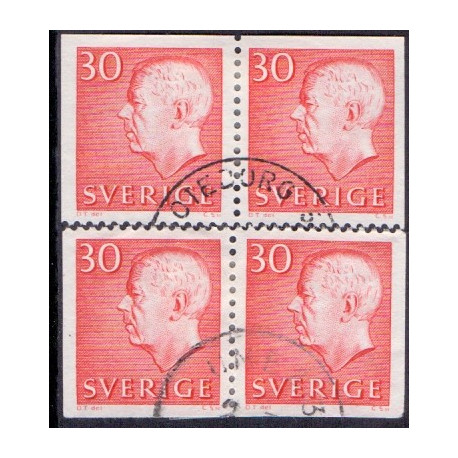 Sverige. 1966. Farveændringer. 2 vinkelsider, AFA nr. 557Dvo-557Dhn ** (2)  postfrisk stemplet FDC st,