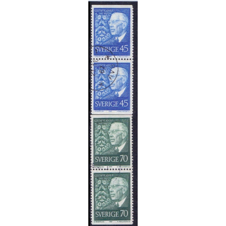 Sverige. 1967. Kong Gustav VI,  AFA nr. 600Co-601ch ** (2 par)   postfrisk stemplet FDC st,