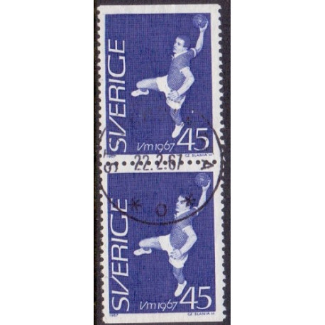 Sverige. 1967. VM i håndbold, 45 Øre-2,70 kr. AFA nr 574-75 **  postfrisk stemplet FDC st,