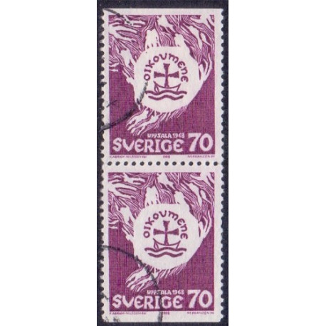 Sverige. 1968. Kirkernes Verdensråd, AFA nr. 618Co & 618Cn **  postfrisk stemplet FDC st,