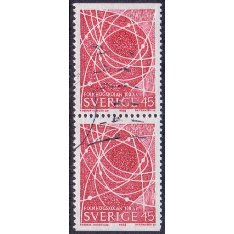 Sverige. 1968. Folkehøjskolen 100 år. AFA nr. 620Co & 620Cn **     postfrisk stemplet FDC st,